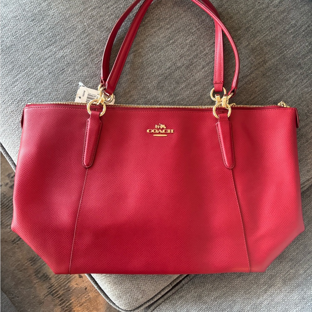 Coach Scarlet Leather Tote